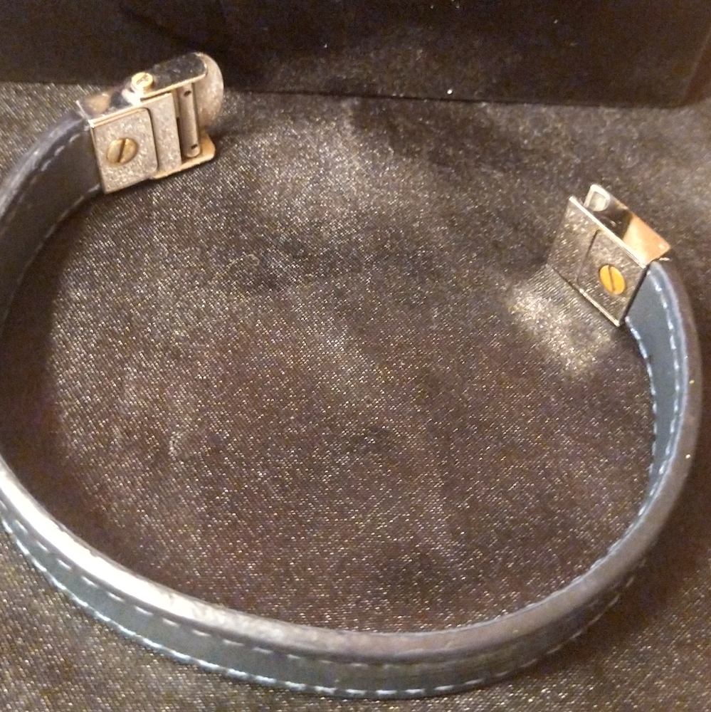 Genuine Louis vuitton blue leather unisex bracelet - Picture 6 of 12